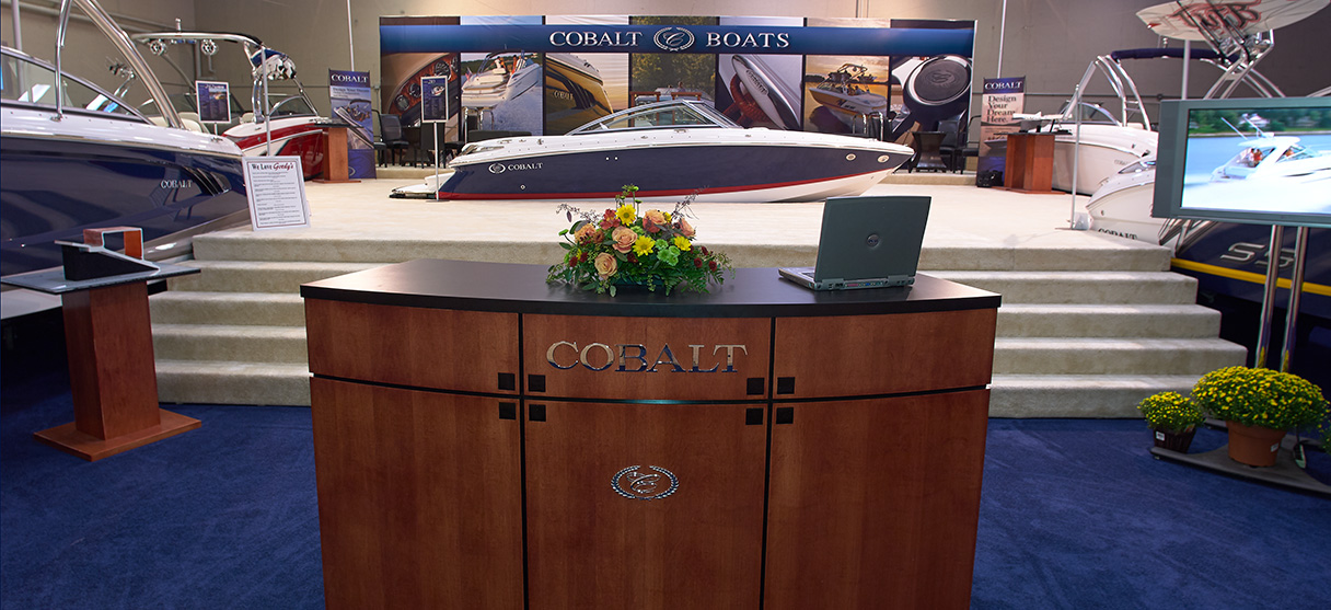 Cobalt Boats Booth Entrance at the Tampa Bay Boat Show