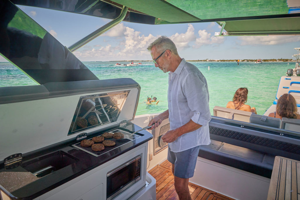 Not your average bowrider: The Cobalt R35's AutoDeploy Galley is a great value option
